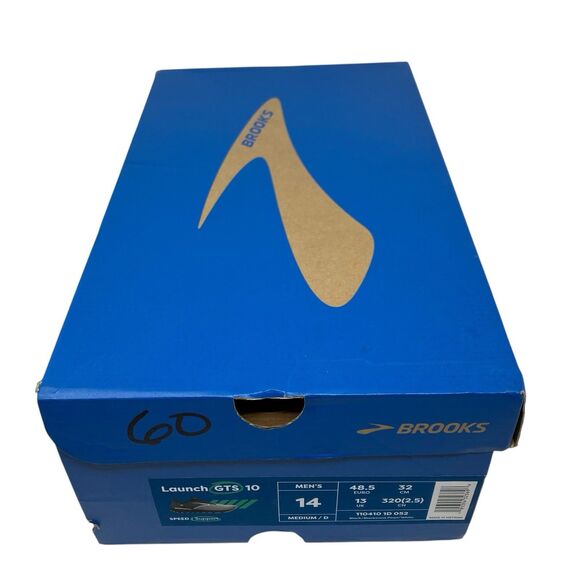 Brooks Running Shoes Mens 14 D Launch GTS 10 Black White Stability Road Trainer - Picture 6 of 14